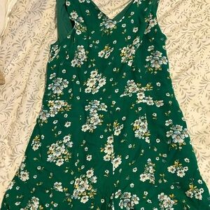 Green Floral Loft Jumpsuit